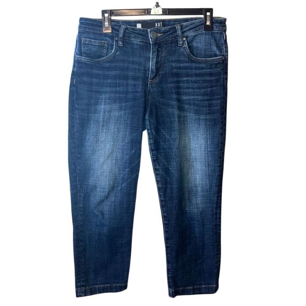 Kut from the Kloth dark wash Midrise cropped jeans non ripped size 6 #756